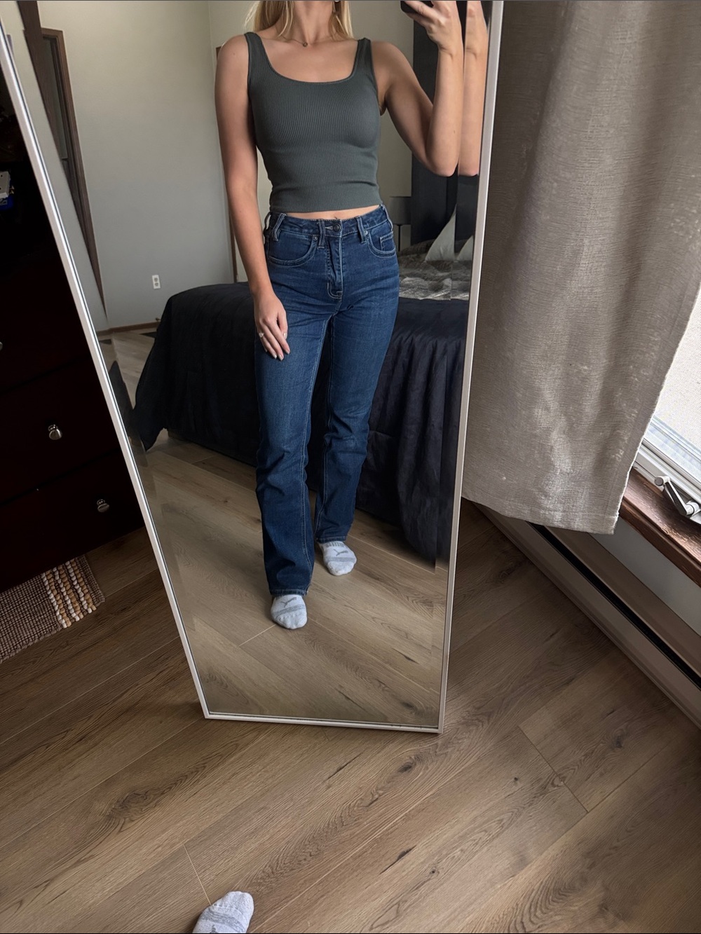 Dynamite Olive Green Ribbed Tank